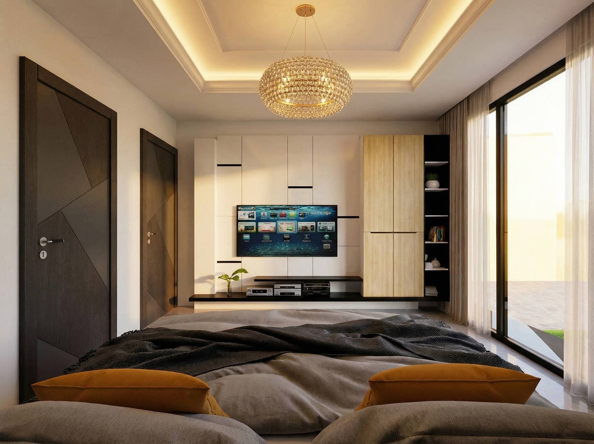 Smart home interior with automated systems built by Zoedua Home Designs